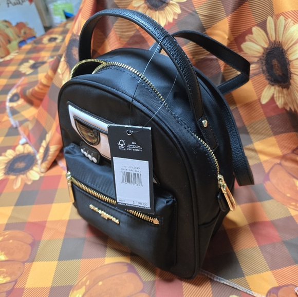 NWT KARL LAGERFELD PARIS AMOUR nylon Mini BACKPACK - Picture 4 of 5